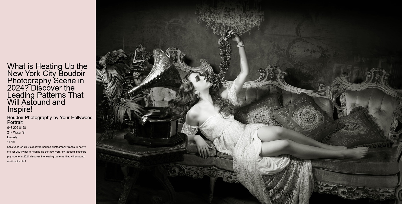 What is Heating Up the New York City Boudoir Photography Scene in 2024? Discover the Leading Patterns That Will Astound and Inspire!